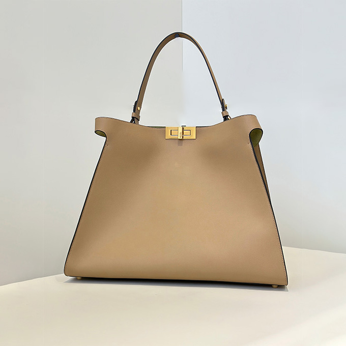 fendi way large soft smooth imported calfskin daily shoulder tote bag